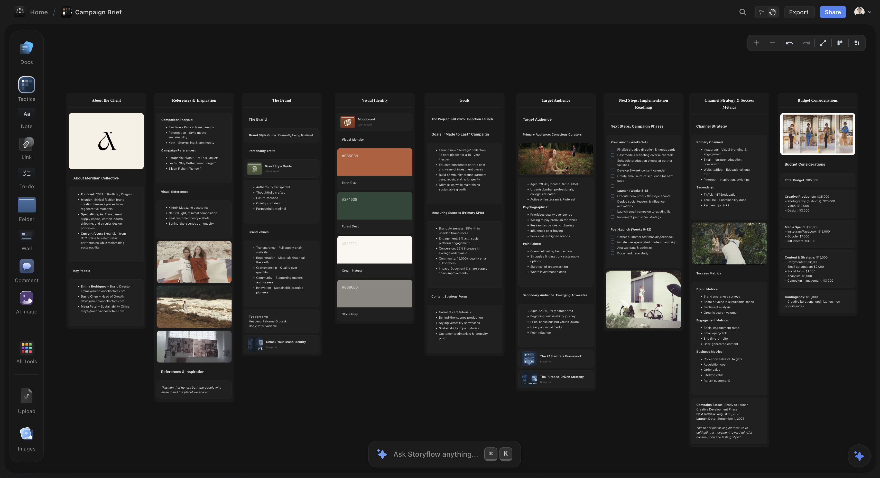 Creative campaign direction and strategic brief development